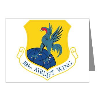 166AW - M01 - 02 - 166th Airlift Wing - Note Cards (Pk of 20)