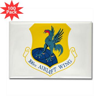 166AW - M01 - 01 - 166th Airlift Wing - Rectangle Magnet (100 pack) - Click Image to Close