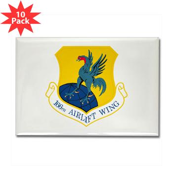 166AW - M01 - 01 - 166th Airlift Wing - Rectangle Magnet (10 pack)