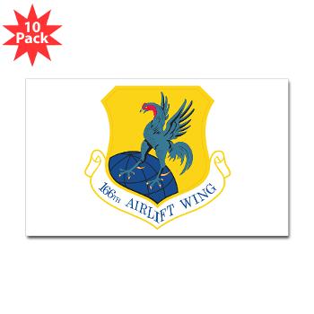 166AW - M01 - 01 - 166th Airlift Wing - Sticker (Rectangle 10 pk)
