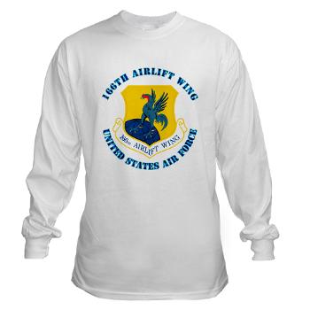 166AW - A01 - 03 - 166th Airlift Wing with Text - Long Sleeve T-Shirt