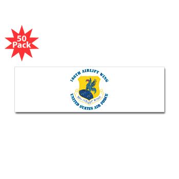 166AW - M01 - 01 - 166th Airlift Wing with Text - Sticker (Bumper 50 pk)