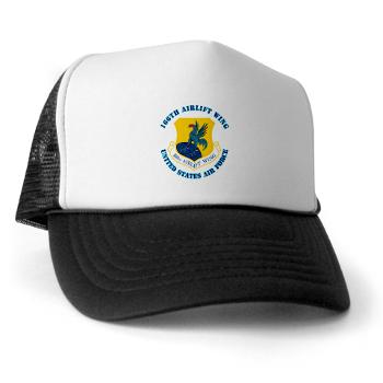 166AW - A01 - 02 - 166th Airlift Wing with Text - Trucker Hat - Click Image to Close