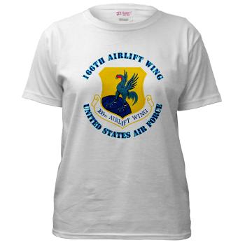 166AW - A01 - 04 - 166th Airlift Wing with Text - Women's T-Shirt