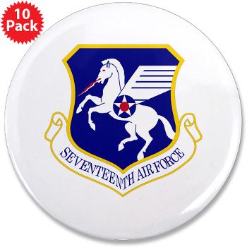 17AF - M01 - 01 - 17th Air Force - 3.5" Button (10 pack)