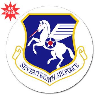 17AF - M01 - 01 - 17th Air Force - 3" Lapel Sticker (48 pk)