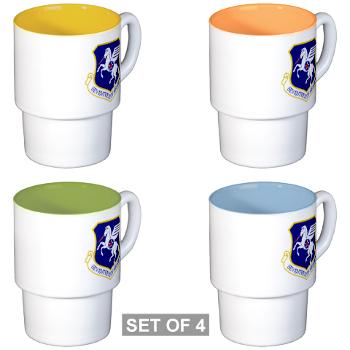 17AF - M01 - 03 - 17th Air Force - Stackable Mug Set (4 mugs)