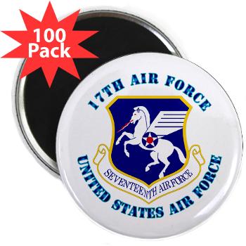 17AF - M01 - 01 - 17th Air Force with Text - 2.25" Magnet (100 pack)