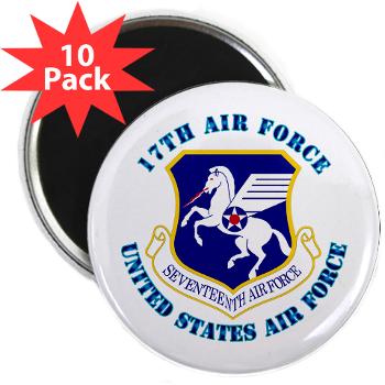 17AF - M01 - 01 - 17th Air Force with Text - 2.25" Magnet (10 pack)