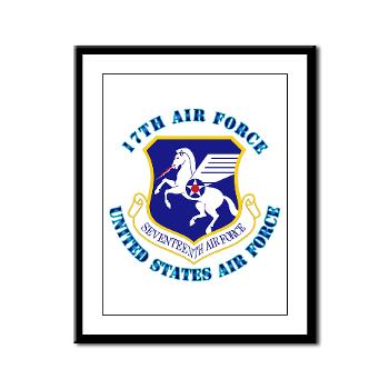 17AF - M01 - 02 - 17th Air Force with Text - Framed Panel Print