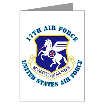 17AF - M01 - 02 - 17th Air Force with Text - Greeting Cards (Pk of 10)