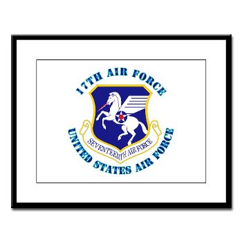 17AF - M01 - 02 - 17th Air Force with Text - Large Framed Print