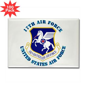 17AF - M01 - 01 - 17th Air Force with Text - Rectangle Magnet (100 pack)