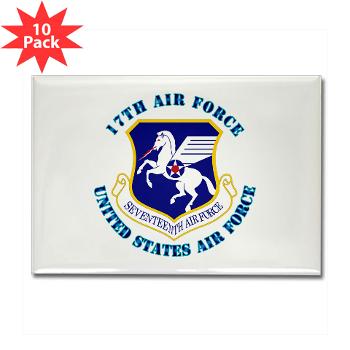17AF - M01 - 01 - 17th Air Force with Text - Rectangle Magnet (10 pack)
