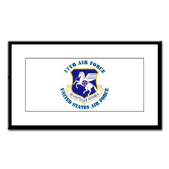 17AF - M01 - 02 - 17th Air Force with Text - Small Framed Print