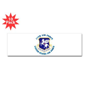 17AF - M01 - 01 - 17th Air Force with Text - Sticker (Bumper 10 pk)