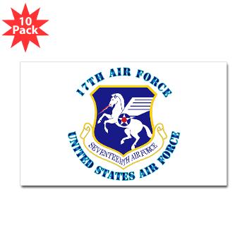 17AF - M01 - 01 - 17th Air Force with Text - Sticker (Rectangle 10 pk)