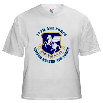 17AF - A01 - 04 - 17th Air Force with Text - White t-Shirt