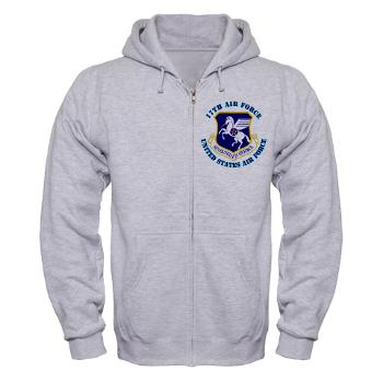 17AF - A01 - 03 - 17th Air Force with Text - Zip Hoodie