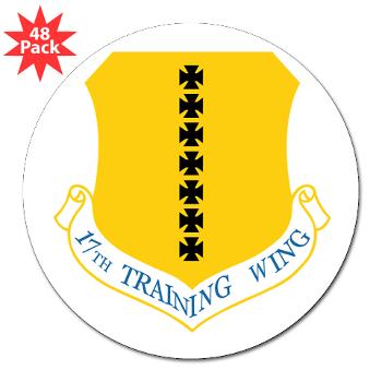 17TW - M01 - 01 - 17th Training Wing - 3" Lapel Sticker (48 pk)