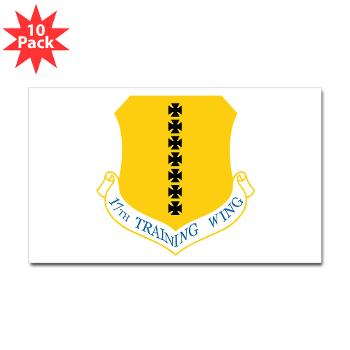 17TW - M01 - 01 - 17th Training Wing - Sticker (Rectangle 10 pk) - Click Image to Close