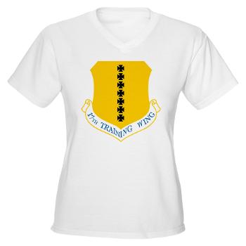 17TW - A01 - 04 - 17th Training Wing - Women's V-Neck T-Shirt - Click Image to Close
