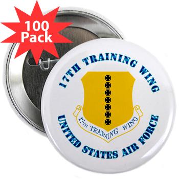 17TW - M01 - 01 - 17th Training Wing with Text - 2.25" Button (100 pack)