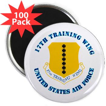 17TW - M01 - 01 - 17th Training Wing with Text - 2.25" Magnet (100 pack)
