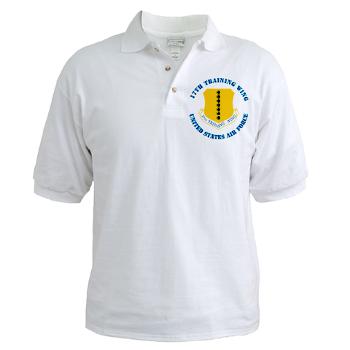 17TW - A01 - 04 - 17th Training Wing with Text - Golf Shirt - Click Image to Close