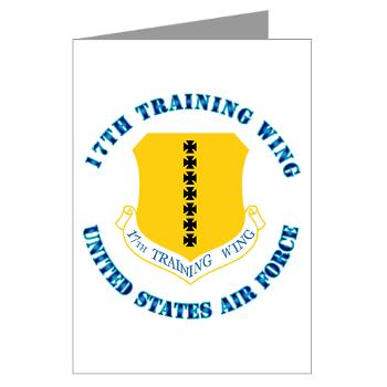 17TW - M01 - 02 - 17th Training Wing with Text - Greeting Cards (Pk of 10) - Click Image to Close