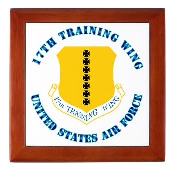 17TW - M01 - 03 - 17th Training Wing with Text - Keepsake Box
