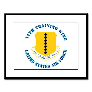 17TW - M01 - 02 - 17th Training Wing with Text - Large Framed Print