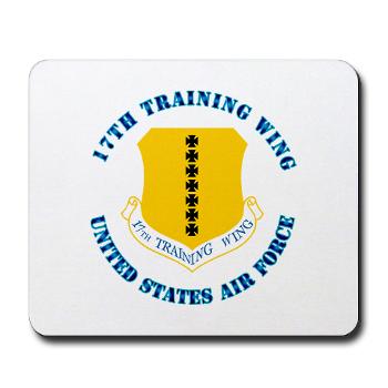 17TW - M01 - 03 - 17th Training Wing with Text - Mousepad - Click Image to Close