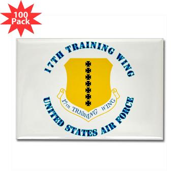 17TW - M01 - 01 - 17th Training Wing with Text - Rectangle Magnet (100 pack) - Click Image to Close