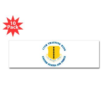 17TW - M01 - 01 - 17th Training Wing with Text - Sticker (Bumper 10 pk)