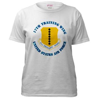 17TW - A01 - 04 - 17th Training Wing with Text - Women's T-Shirt - Click Image to Close