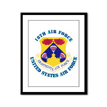 18AF - M01 - 02 - Eighteenth Air Force with Text - Framed Panel Print