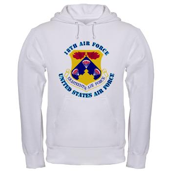 18AF - A01 - 03 - Eighteenth Air Force with Text - Hooded Sweatshirt