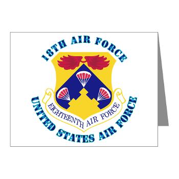 18AF - M01 - 02 - Eighteenth Air Force with Text - Note Cards (Pk of 20)