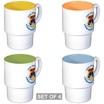 18AF - M01 - 03 - Eighteenth Air Force with Text - Stackable Mug Set (4 mugs)