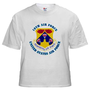 18AF - A01 - 04 - Eighteenth Air Force with Text - White t-Shirt