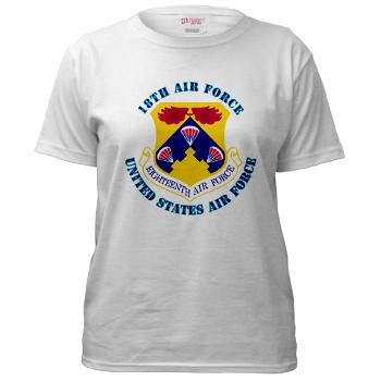 18AF - A01 - 04 - Eighteenth Air Force with Text - Women's T-Shirt