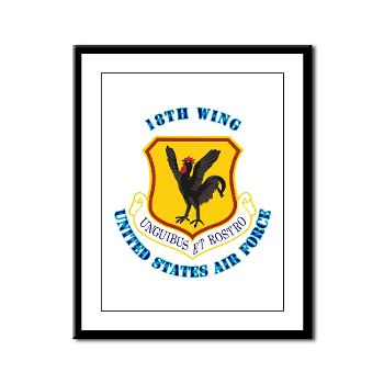 18W - M01 - 02 - 18th Wing with Text - Framed Panel Print