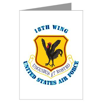 18W - M01 - 02 - 18th Wing with Text - Greeting Cards (Pk of 10)