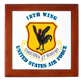 18W - M01 - 03 - 18th Wing with Text - Keepsake Box