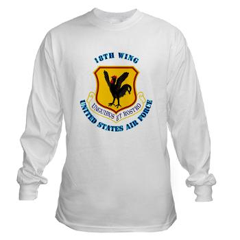18W - A01 - 03 - 18th Wing with Text - Long Sleeve T-Shirt