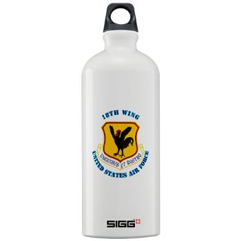 18W - M01 - 03 - 18th Wing with Text - Sigg Water Bottle 1.0L