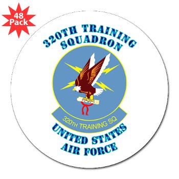 320TS - M01 - 01 - 320th Training Squadron with Text - 3" Lapel Sticker (48 pk)