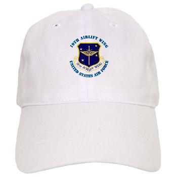 19AW - A01 - 01 - 19th Airlift Wing with Text - Cap - Click Image to Close