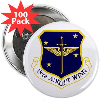 19AW - M01 - 01 - 19th Airlift Wing - 2.25" Button (100 pack)